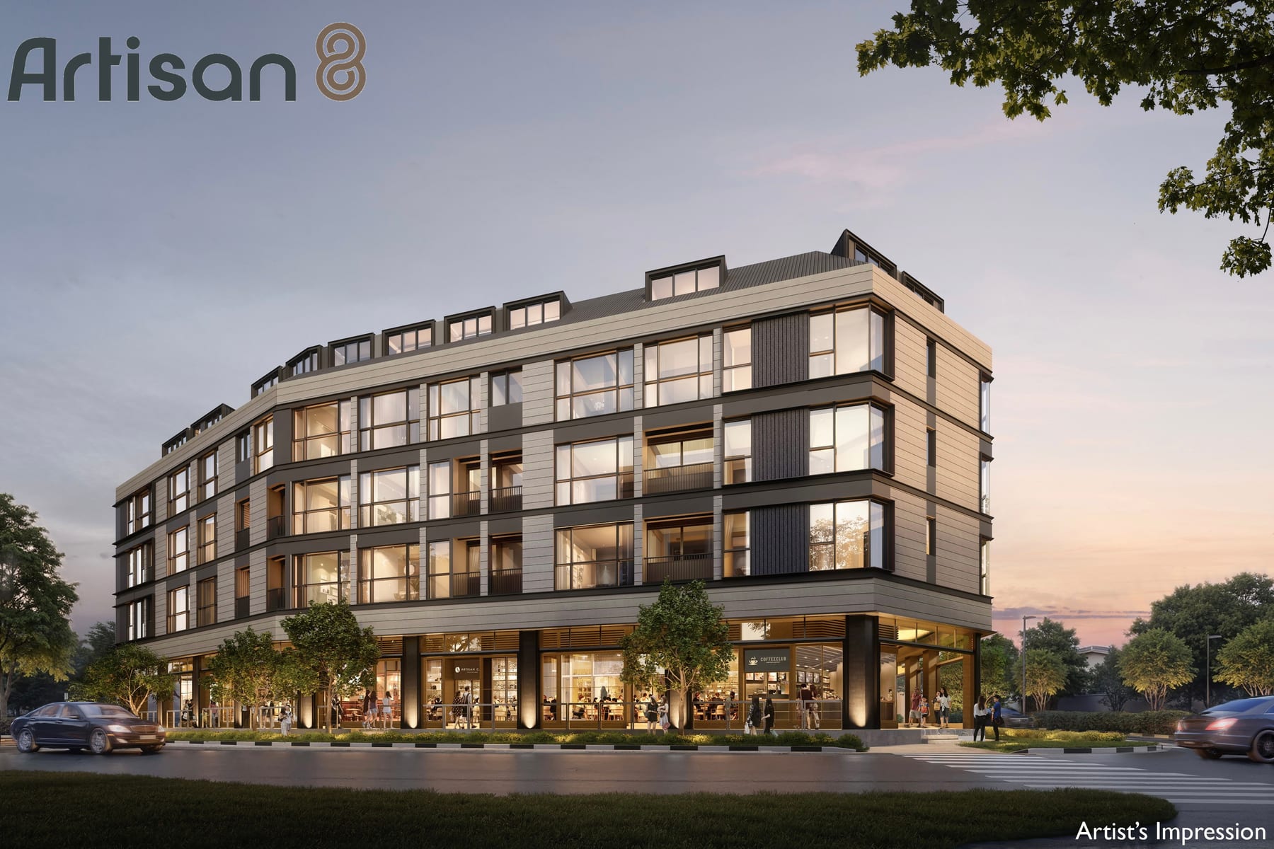 Artisan 8 — building facade. Artist's impression.