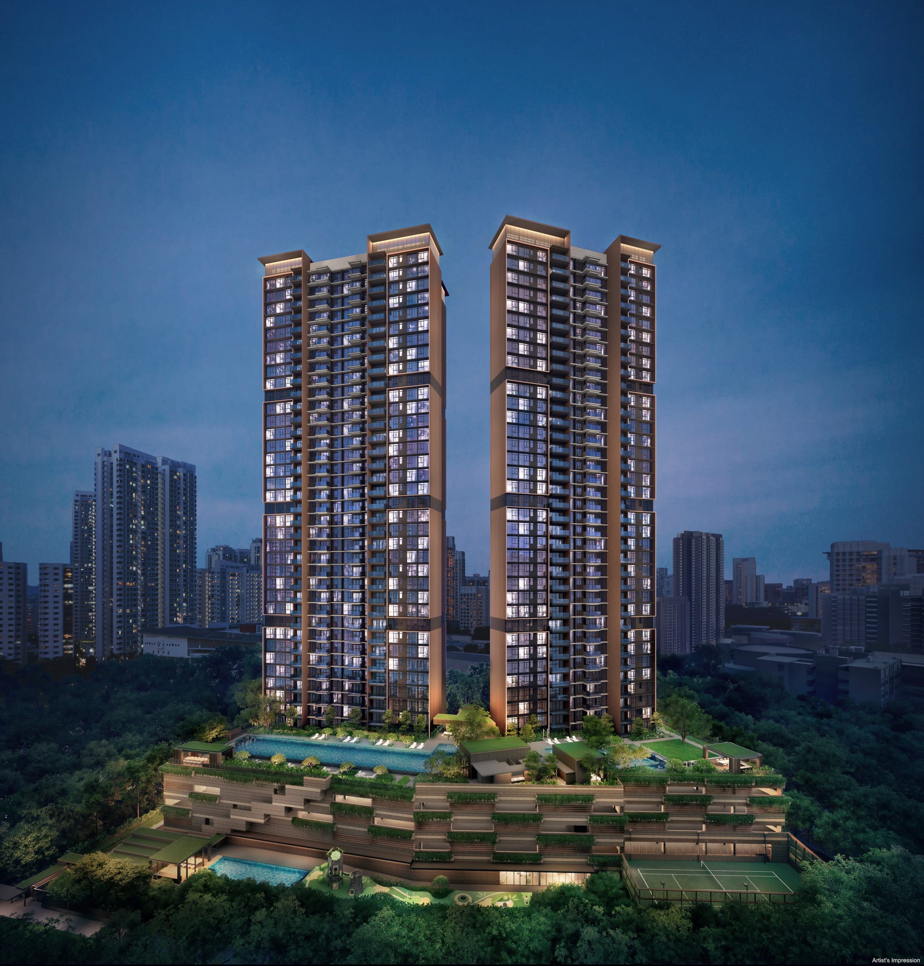 Elta — night. Artist's impression.