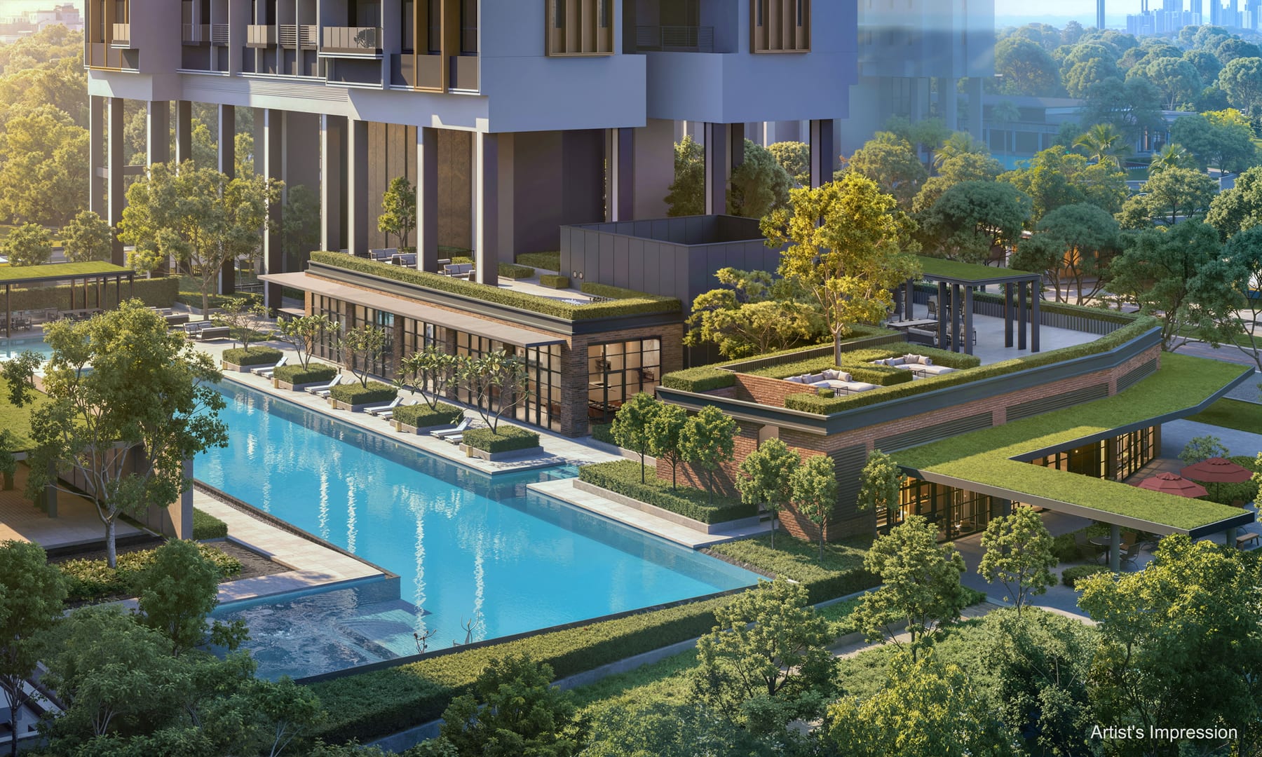 Hudson Place Residences — developer render of Hudson Place Residences, 3 of 4. Artist's impression.