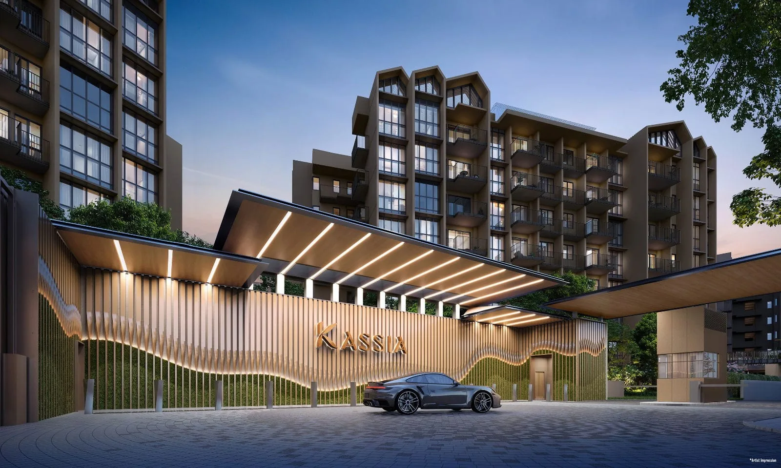 Kassia — developer render of Kassia. Artist's impression.