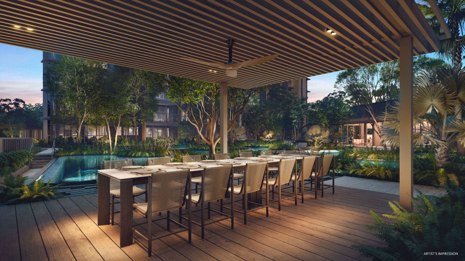Meyer Blue — dining pavilion. Artist's impression.