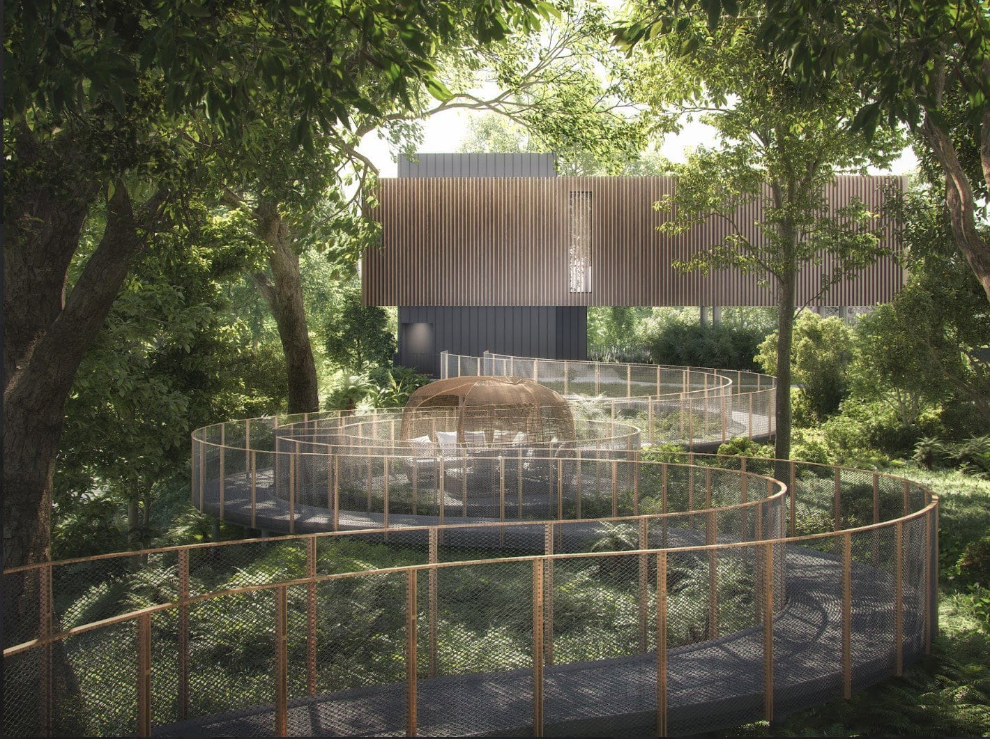 Nava Grove — forest walk. Artist's impression.
