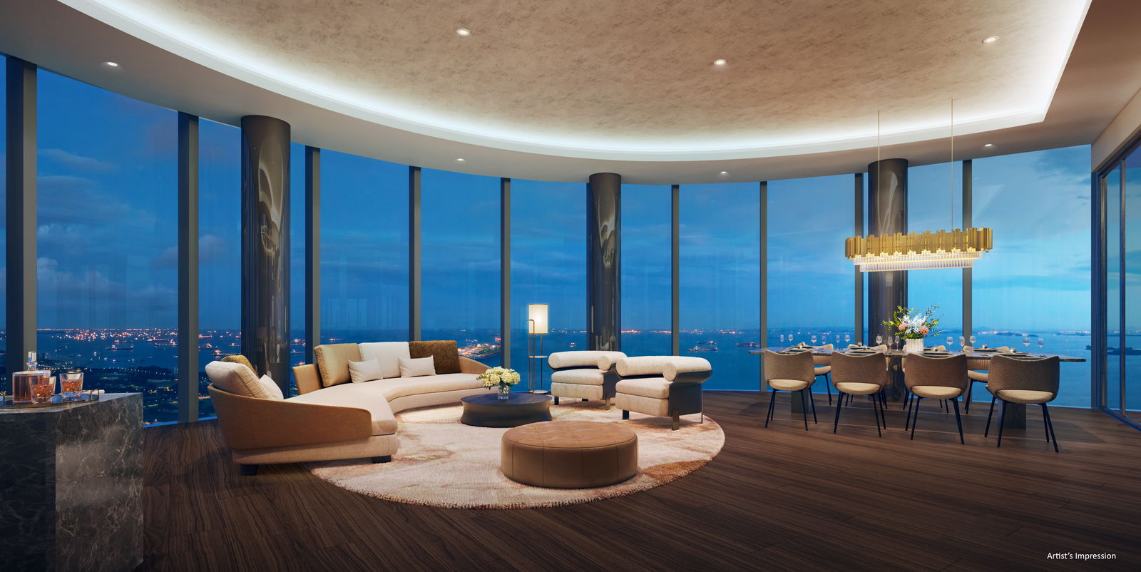 Newport Residences — sky club. Artist's impression.