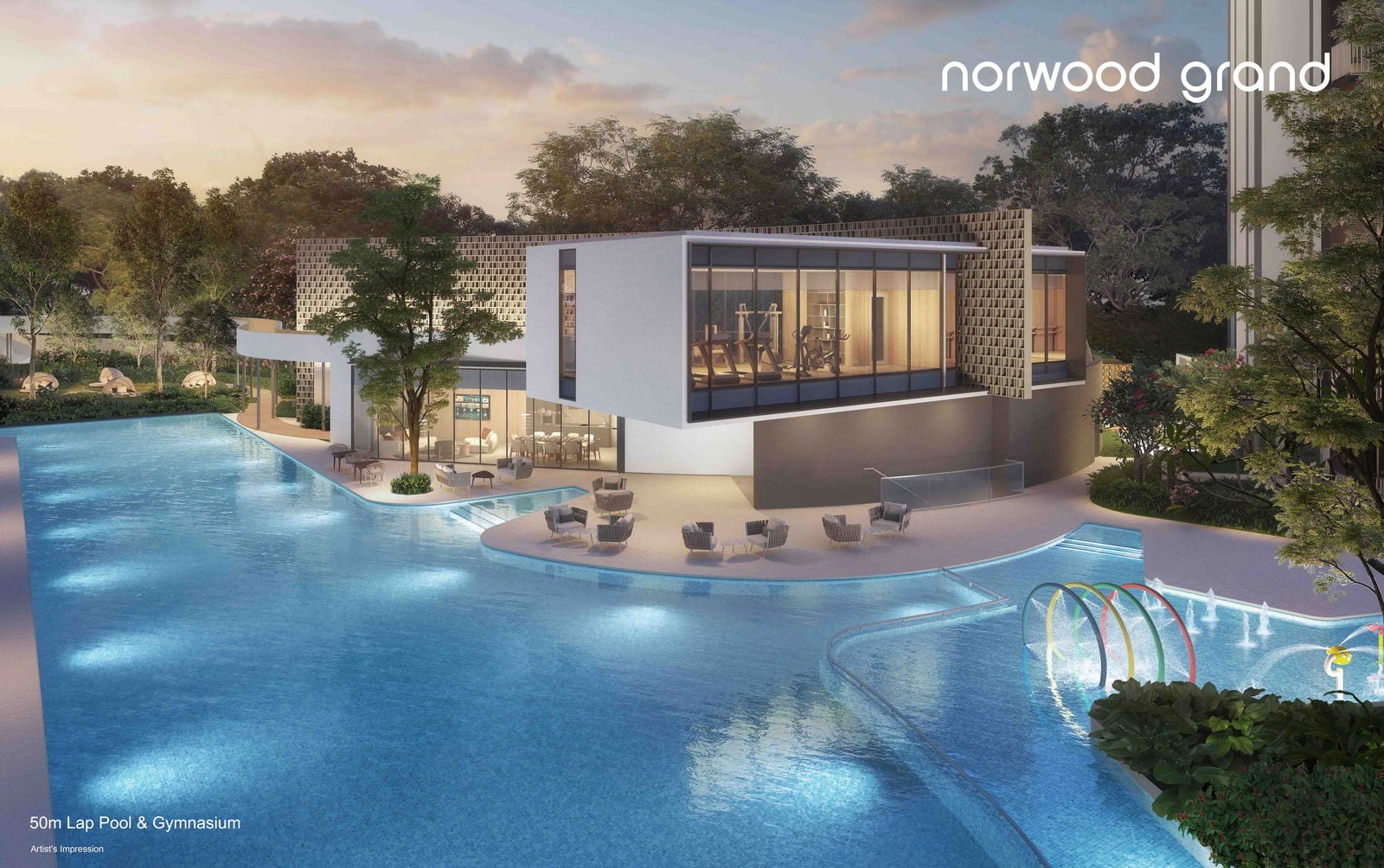 Norwood Grand — lap pool gym. Artist's impression.