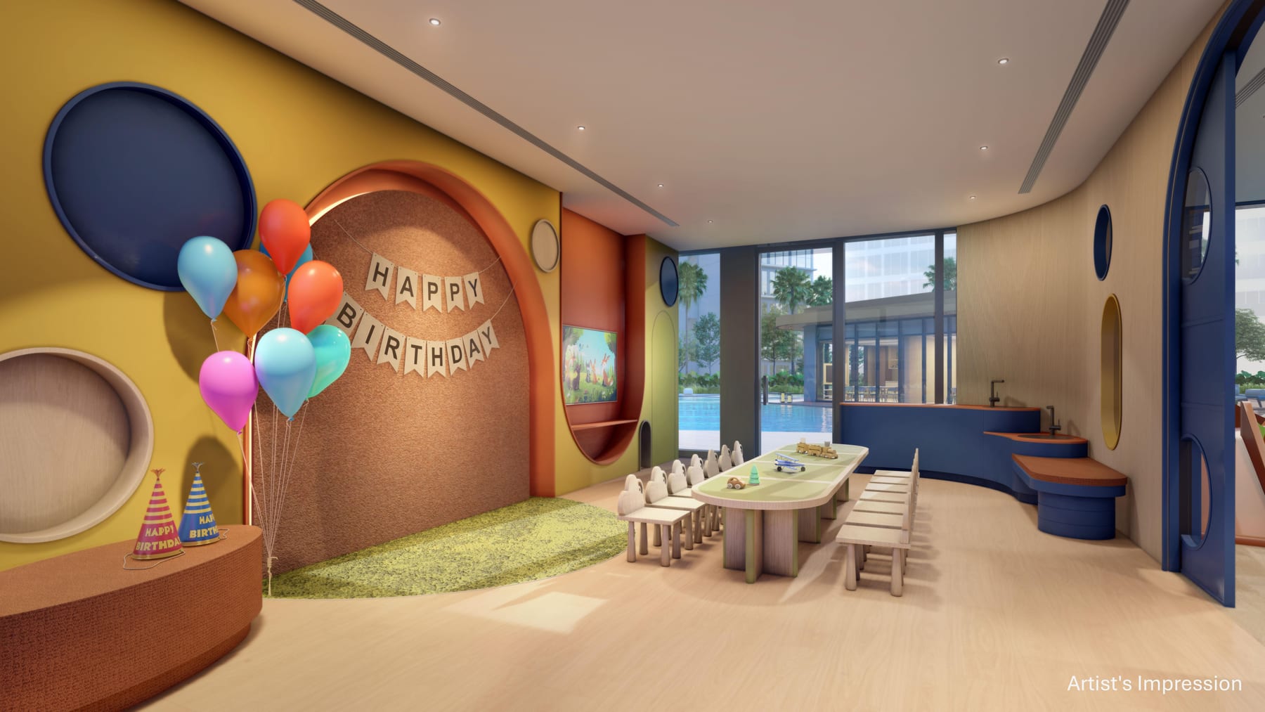 Parktown Residence — function room. Artist's impression.