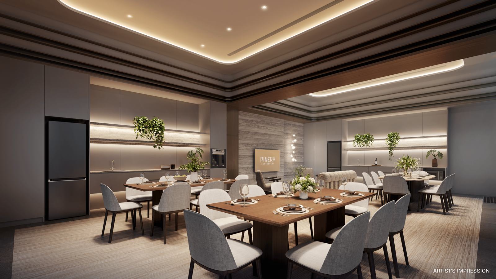 A function room at Pinery Residences arranged for a private event