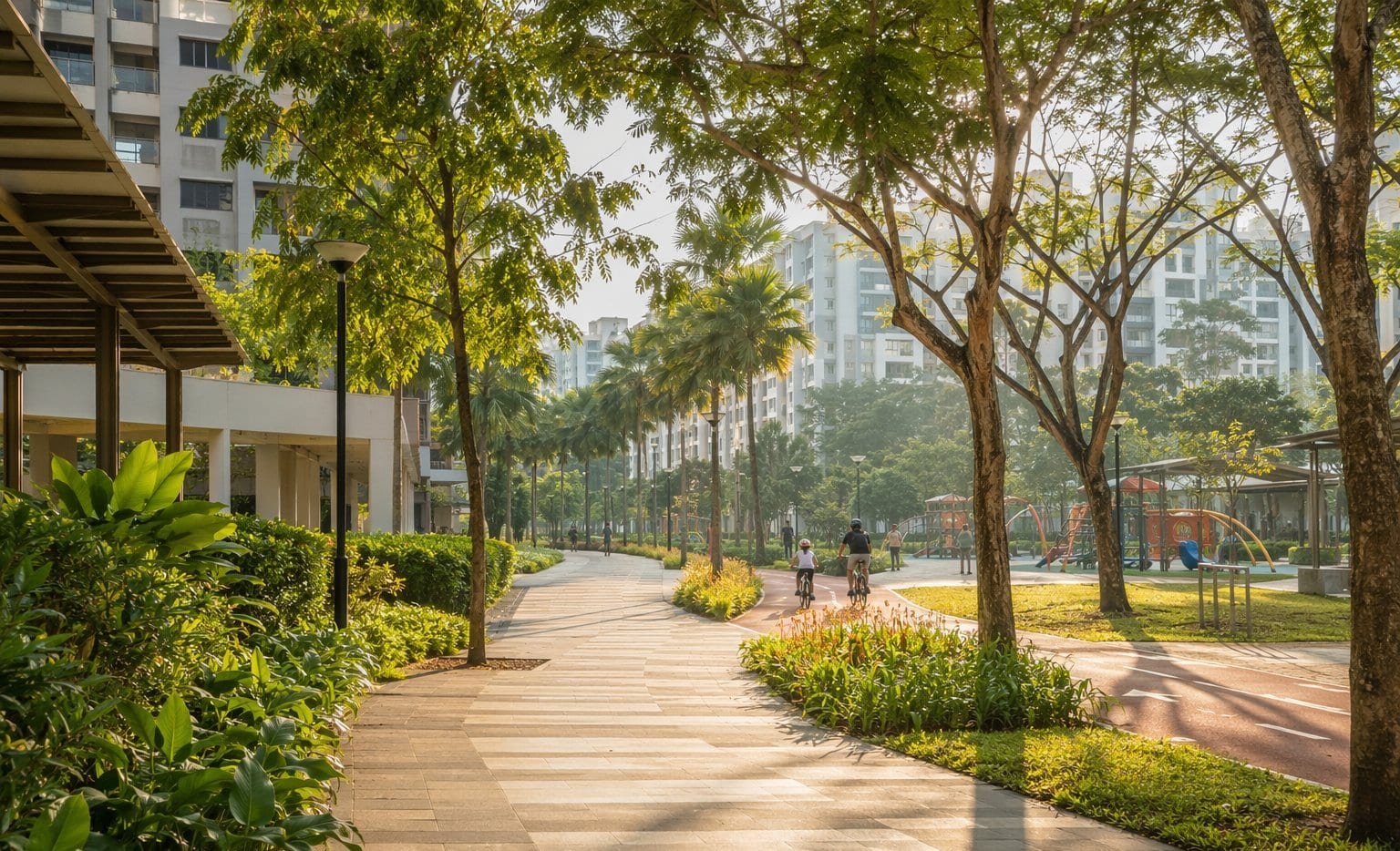 Illustrative view of the Tampines heartland neighbourhood near the site — use the Google Maps link below for the exact location