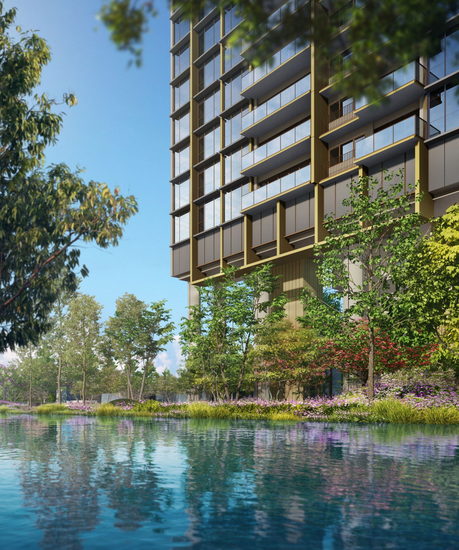 Pinetree Hill — closeup facade. Artist's impression.