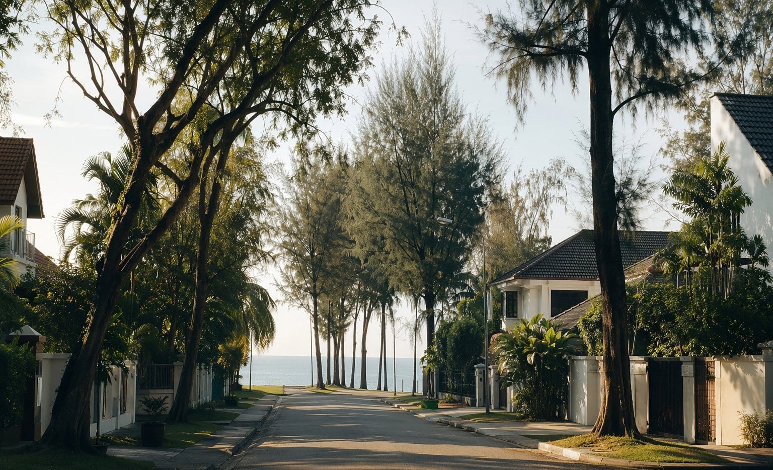 Illustrative view of the Sembawang landed enclave and coastal park near the site — use the Google Maps link below for the exact location