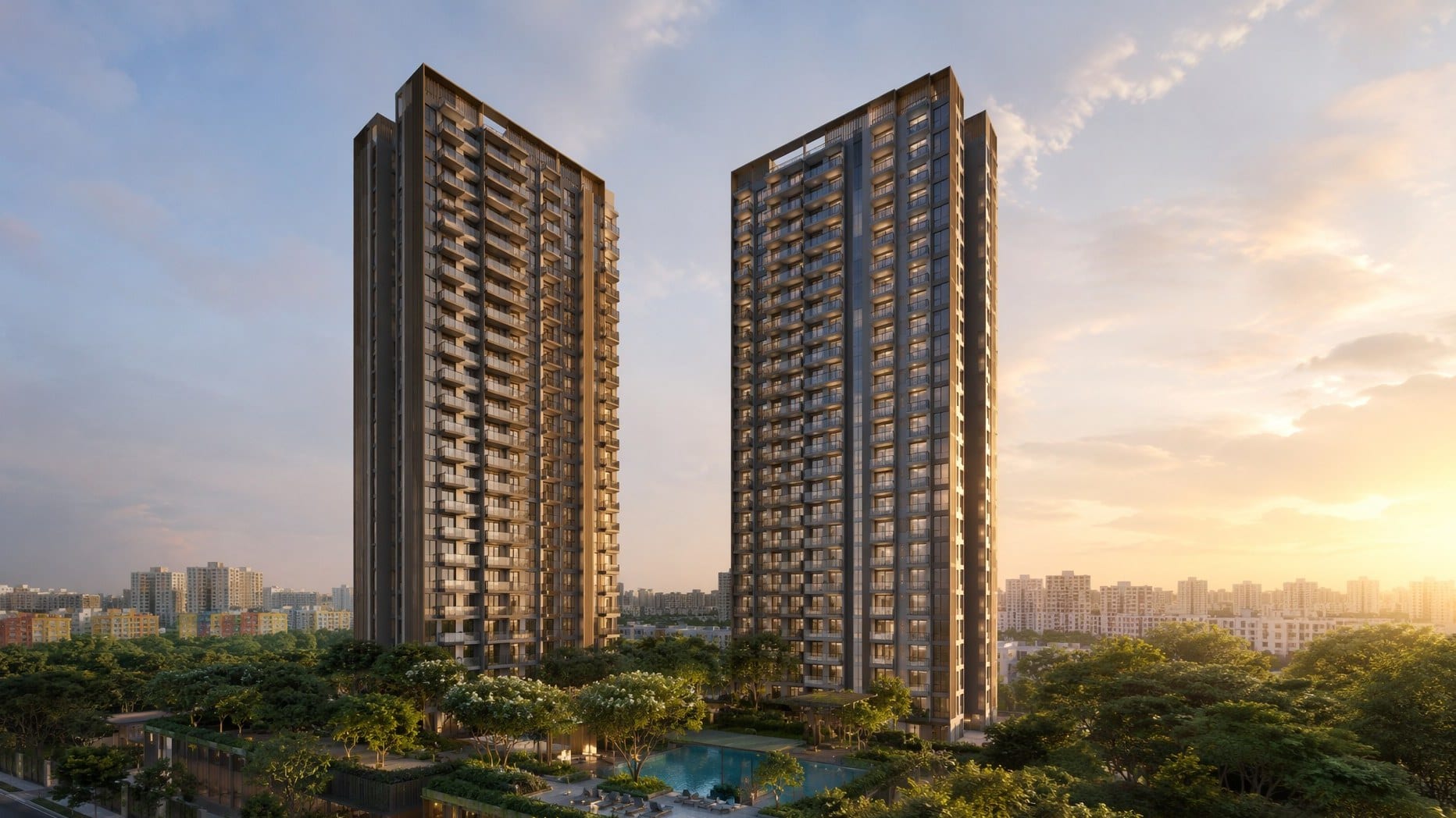 Artist's impression of the Solano Grand EC facade in Bukit Panjang