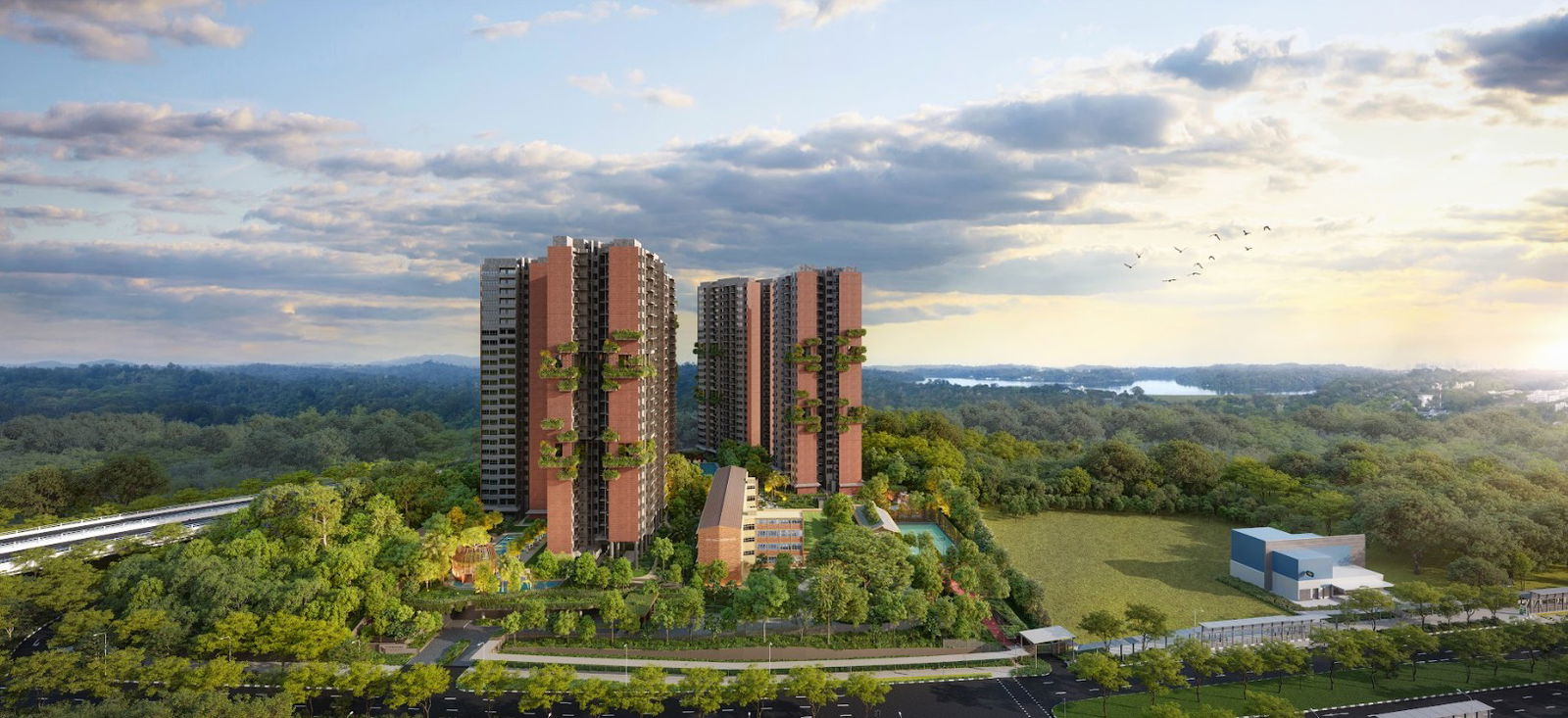 Springleaf Residence — aerial. Artist's impression.