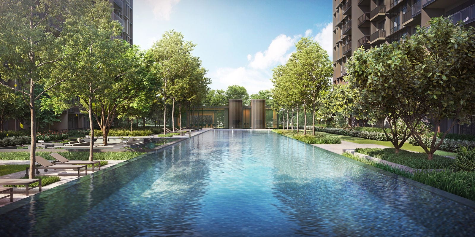 Tembusu Grand — infinity lap pool. Artist's impression.