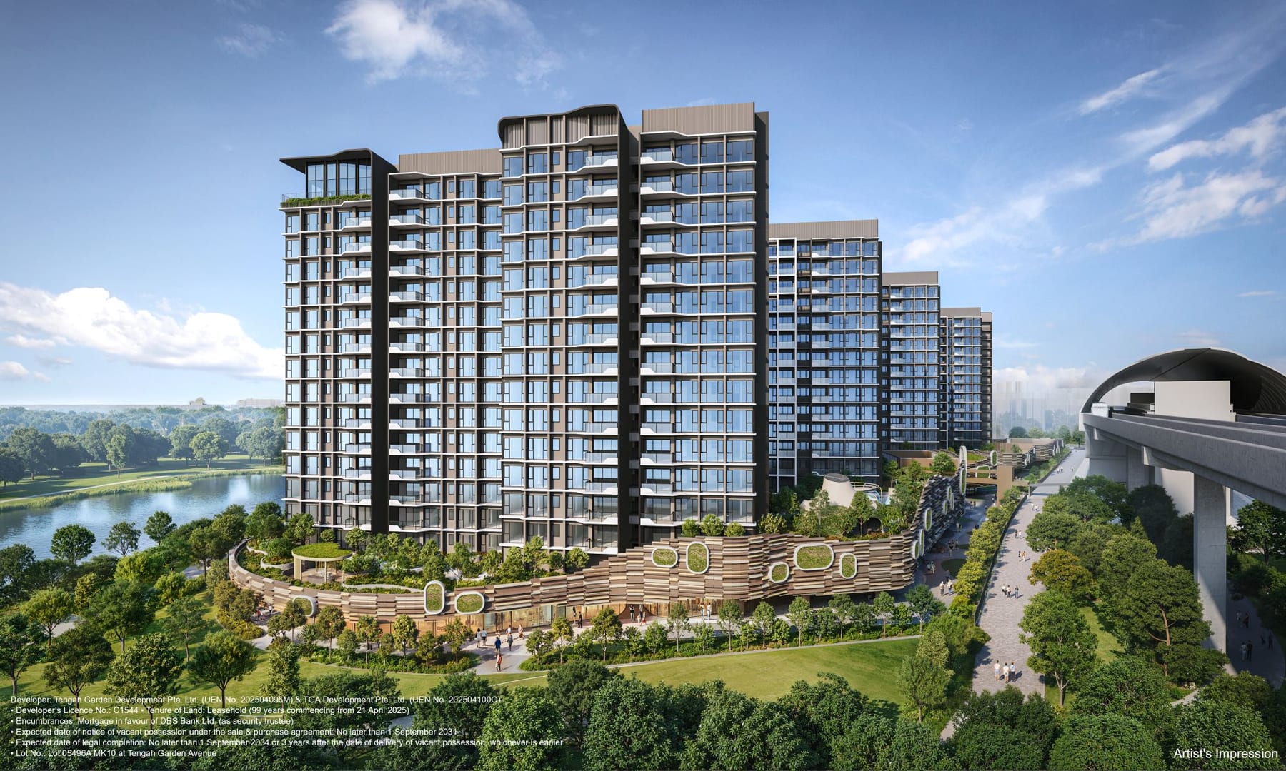Tengah Garden Residences — developer render of Tengah Garden Residences, 2 of 4. Artist's impression.