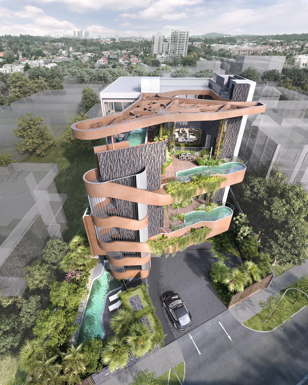 The Giverny Residences — developer render of The Giverny Residences, 2 of 5. Artist's impression.