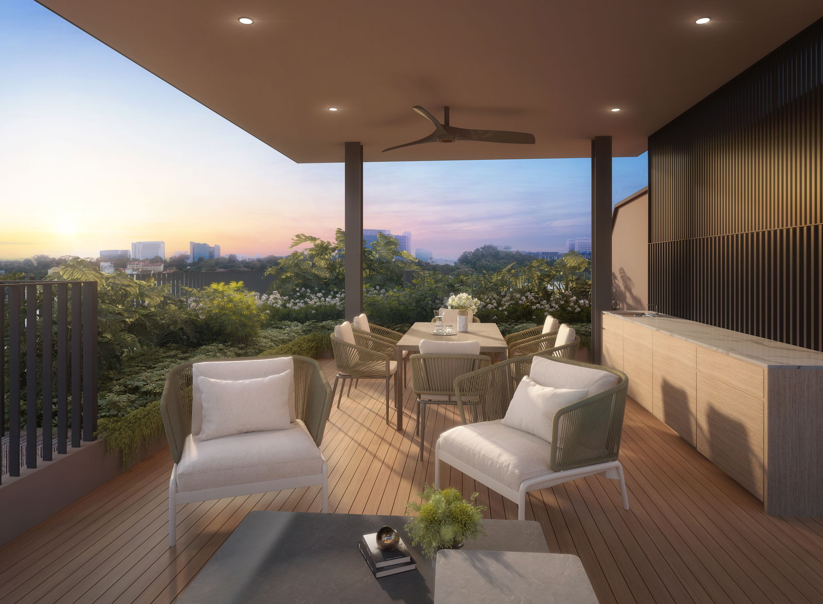 The Hillshore — sky grill. Artist's impression.