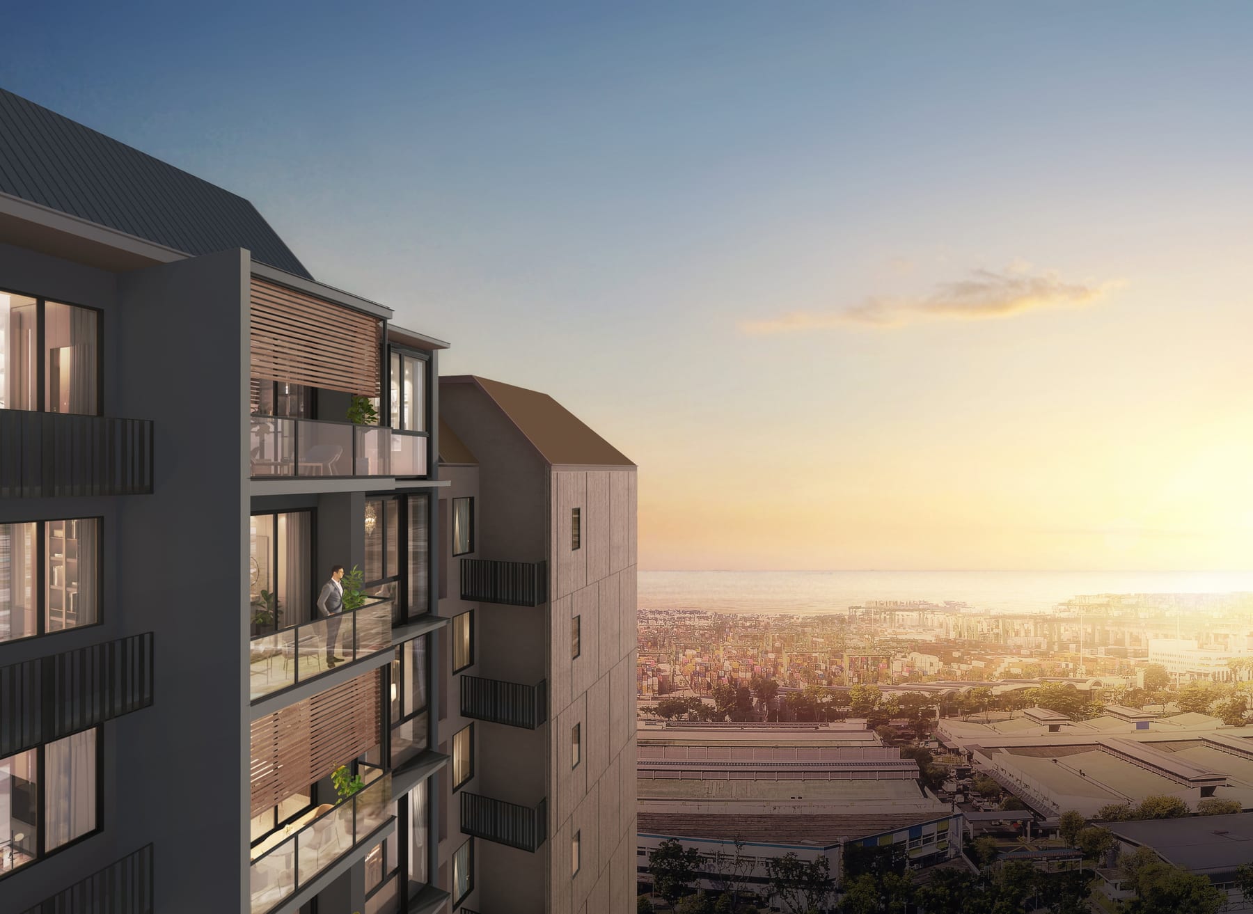 The Hillshore — side facade. Artist's impression.