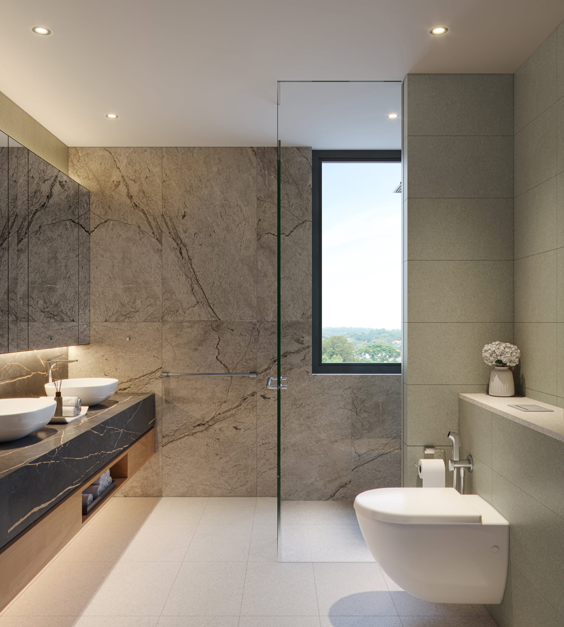 The Hillshore — master bathroom. Artist's impression.