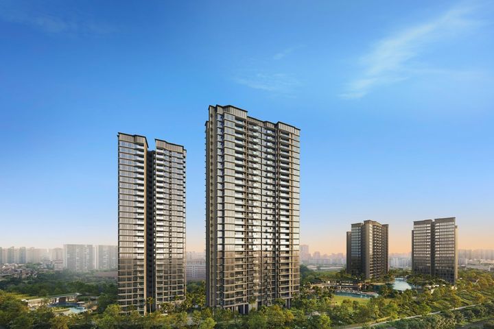 Thomson Reserve The towers, seen from the Bright Hill side, artist's impression