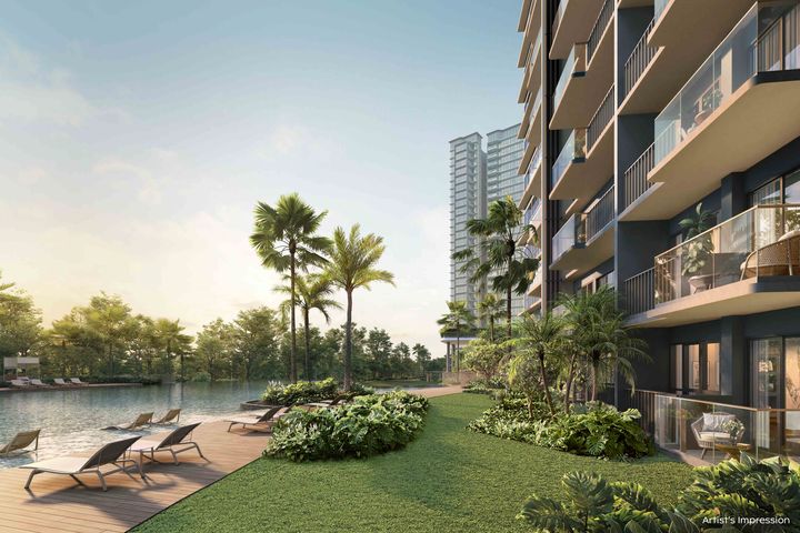 Thomson Reserve The view out from a ground-floor Private Enclosed Space (PES), artist's impression