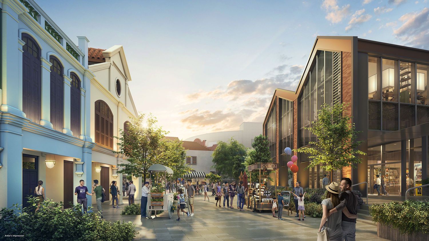 Union Square Residences — street. Artist's impression.
