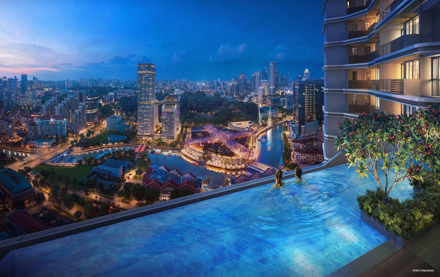 Union Square Residences — pool. Artist's impression.