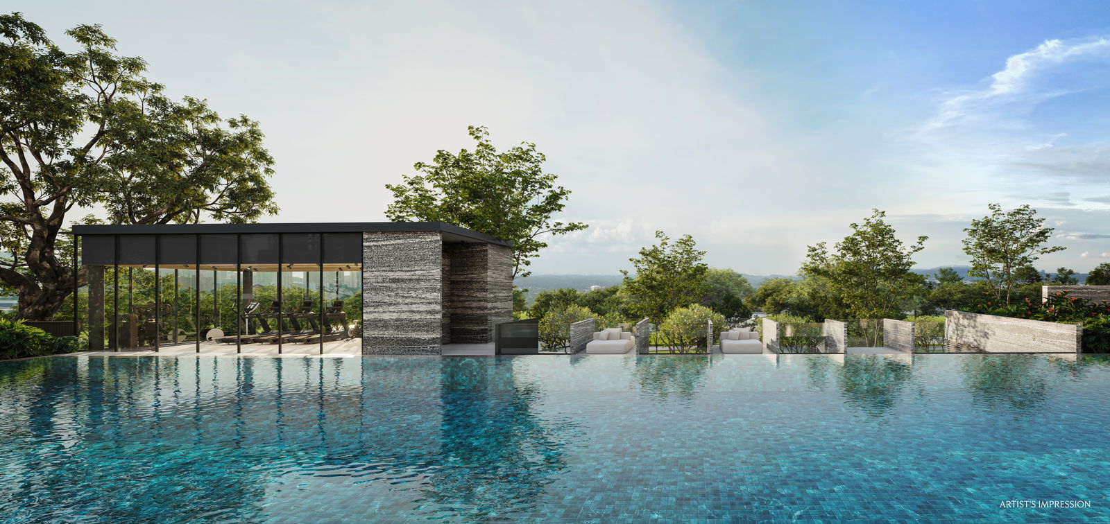 UpperHouse at Orchard Boulevard — the gym. Artist's impression.