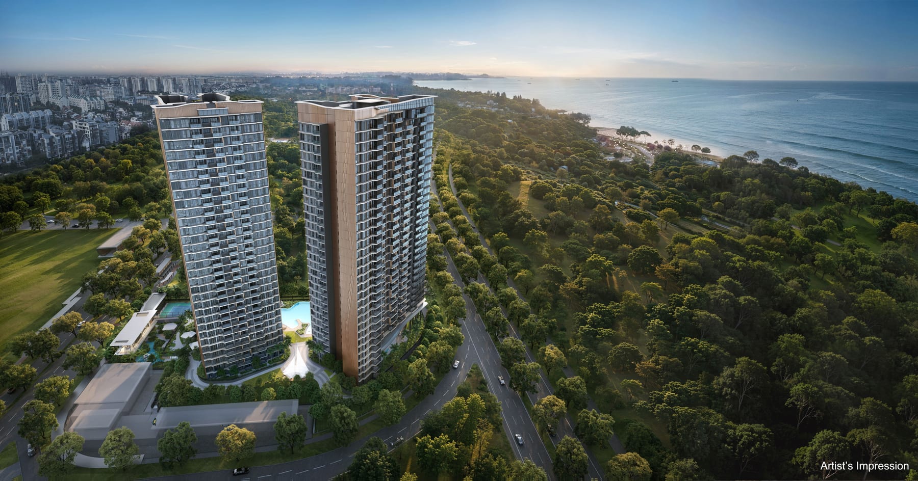 Vela Bay — bayshore walk. Artist's impression.