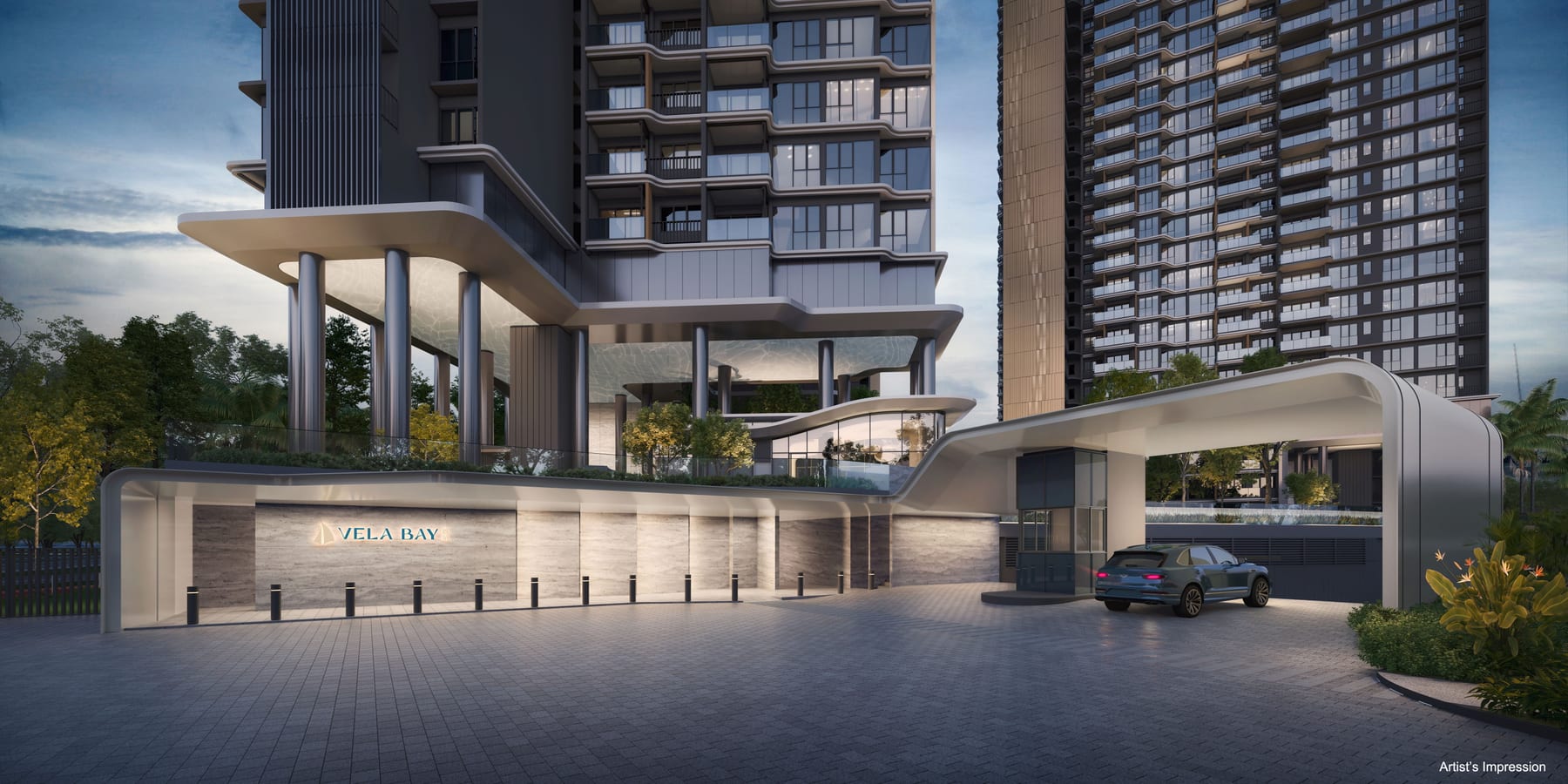 Vela Bay — developer render of Vela Bay, 3 of 5. Artist's impression.