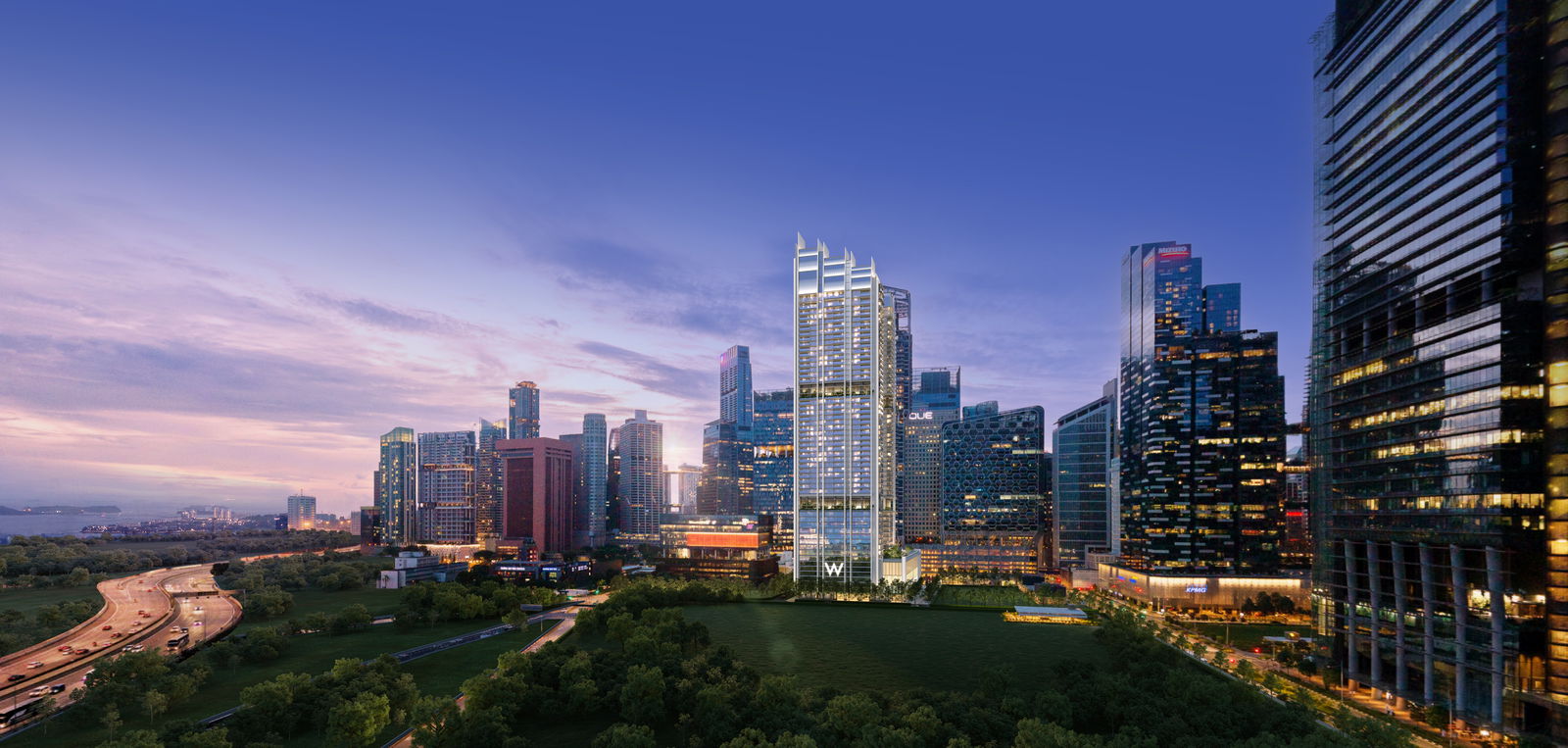 W Residences Marina View — developer render of W Residences Marina View, 1 of 3. Artist's impression.