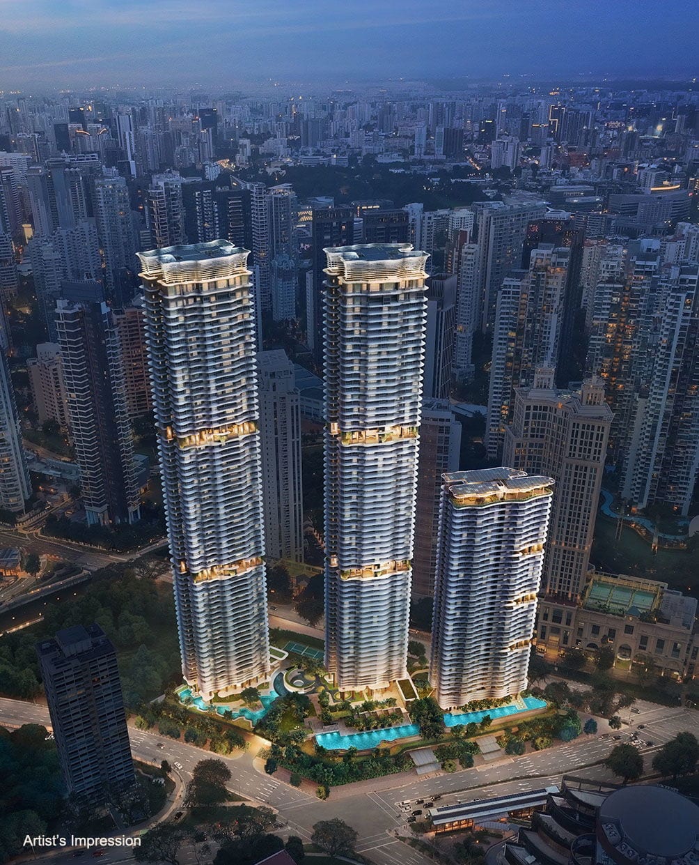 Zyon Grand — evening. Artist's impression.